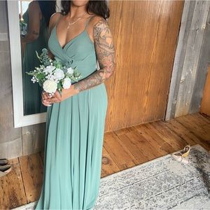 AZAZIE EUCALYPTUS AVELINA BRIDESMAID DRESS